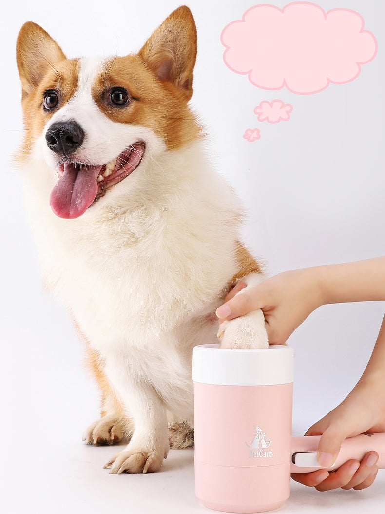 Dog Paw Cleaner Cup Soft Silicone Combs Pet Foot Washer Cup Paw Clean Brush Quickly Wash Dirty Cat Foot Cleaning Bucket CITADEL