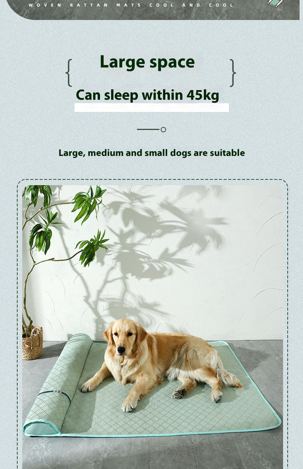 Dog Mat Kennel Summer Pet Mat Large Dog Golden Retriever Mattress Cold Pad Dog Mat Sleeping Summer CITADEL