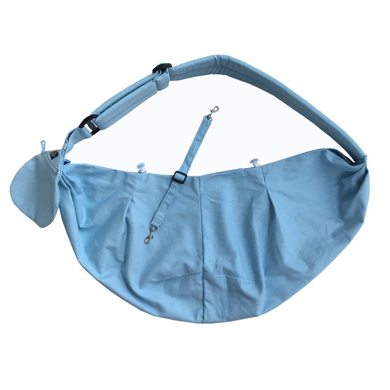 Foldable Portable Phone Holder Dog Food Bags Pet Messenger Bag Canvas Material Pet Outdoor Backpack CITADEL