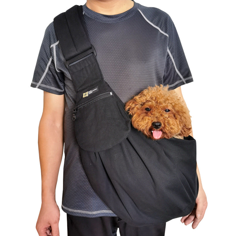 Foldable Portable Phone Holder Dog Food Bags Pet Messenger Bag Canvas Material Pet Outdoor Backpack CITADEL