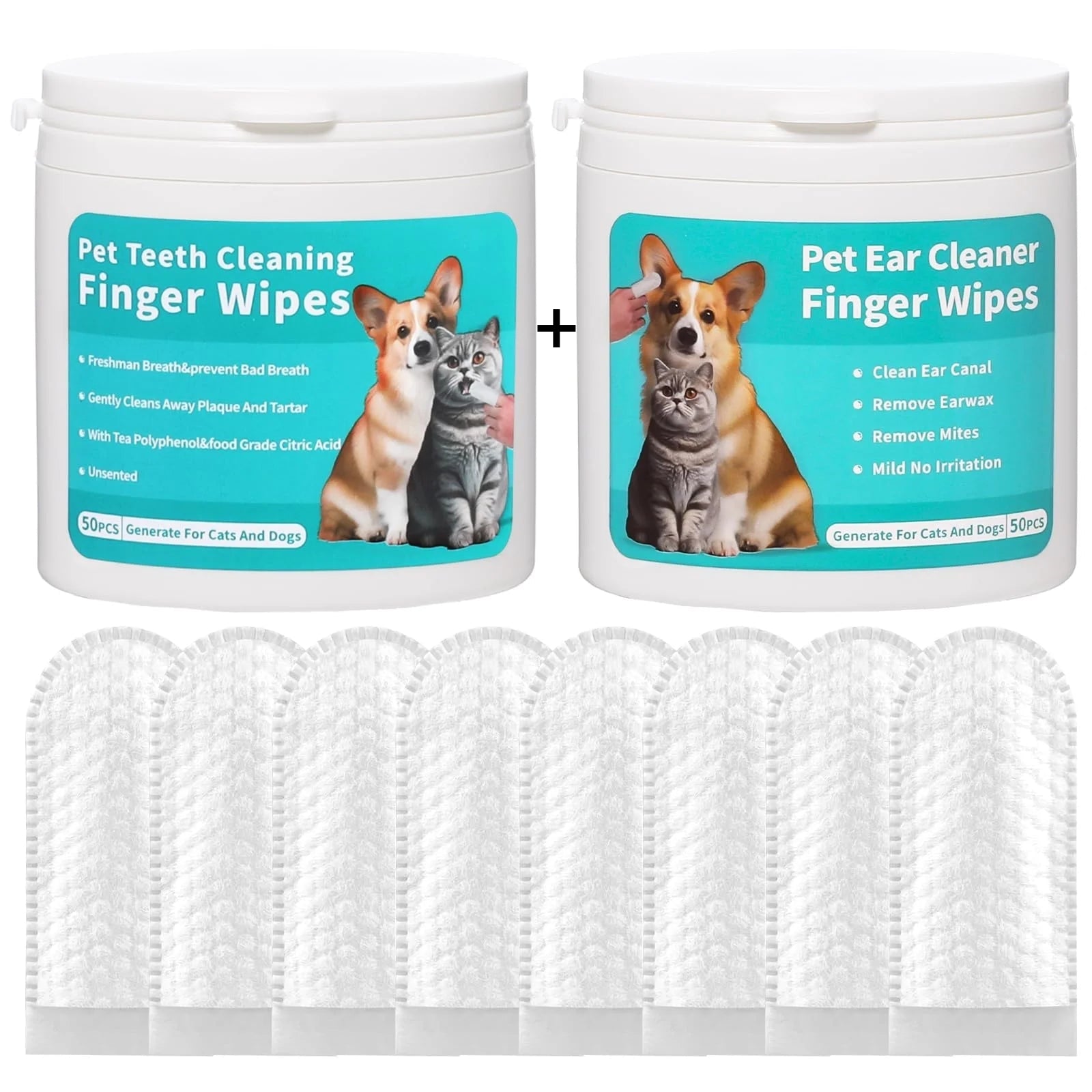 Disposable Pet Cleaning Products Teeth Cleaning Wipes Ear Care Fingertips Ear Mite Removal Cat And Dog Ear Cleaning Pet Products CITADEL
