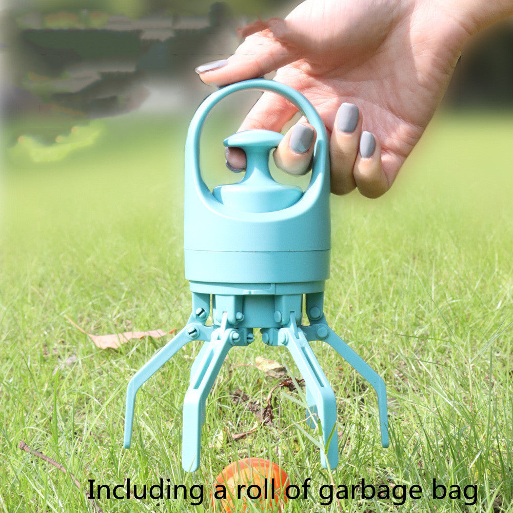 Portable Lightweight Dog Pooper Scooper With Built-in Poop Bag Dispenser Eight-claw Shovel For Pet Toilet Picker Pet Products CITADEL
